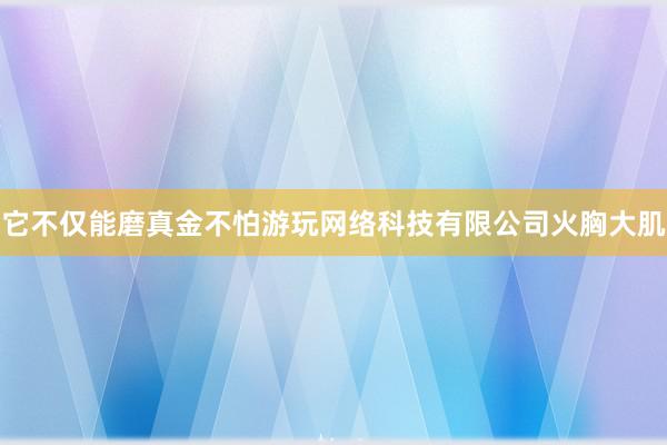 它不仅能磨真金不怕游玩网络科技有限公司火胸大肌