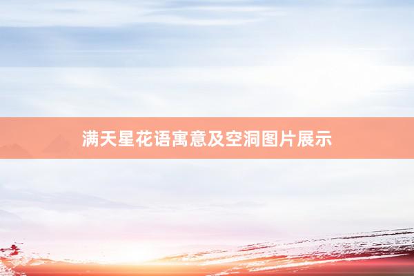 满天星花语寓意及空洞图片展示