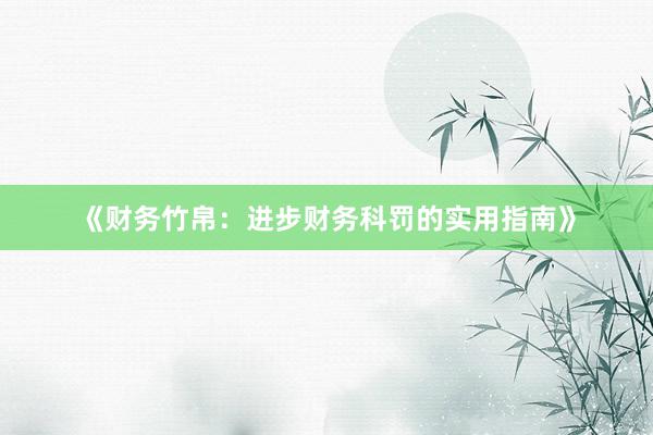 《财务竹帛：进步财务科罚的实用指南》